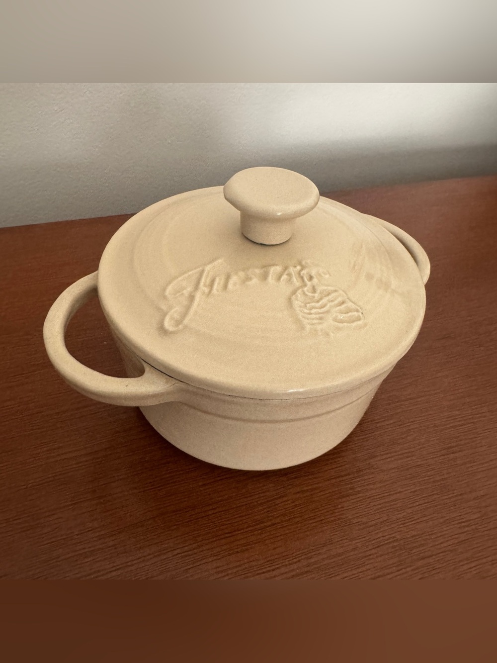 Fiestaware Ivory mini Dutch oven Casserole with Handles